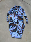 Rose + Rose Blue Brown Camouflage Collared 2 Piece Pajama Pant Set Size XS — photo 1
