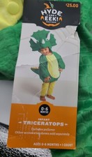 Hyde And Eek Triceratops Dinosaur Halloween Costume 0-6 Months NEW PLUSH