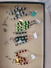 17 X Rigs With Weighted Glass Beads Assorted Metal Blades Bargain At £1.47 A...