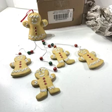 REPAIR ON LEG Ceramic Gingerbread Man Christmas Wind Chime  ESTATE