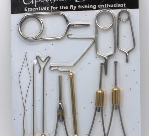 Fly Tying Starter Tool Kit with 2 Ceramic Tipped Bobbins - 10 Piece Carded KT110 - Picture 2 of 2