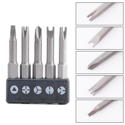 5X Special-Shaped Screwdriver Set U/Y-Shape Triangle Bit 50mm Tools M5T0