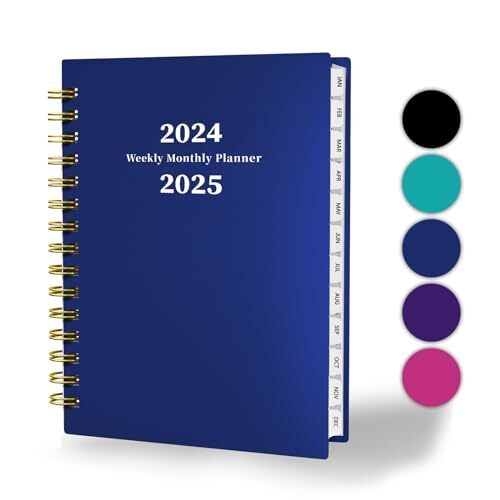 2024-2025 Planner, 12 Months, JUL.2024 to JUN.2025, Dark Blue-Weekly Monthly