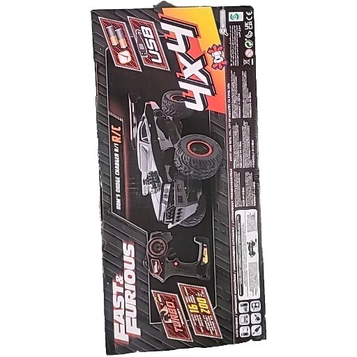 JADA TOYS FAST FURIOUS Turbo Boost 4X4 DOM'S DODGE CHARGER RC  CAR,BLACK