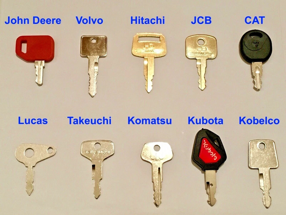 10 Chiavi Set Impianti Master per Escavatori Trattori Scavatori Attrezzature Agricole