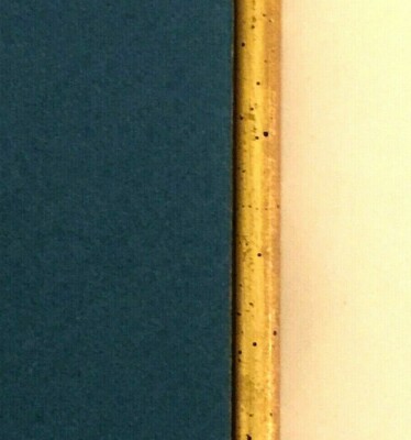 Custom cut 1/8'' (show) Round Top Gold Wood Fillet Textured for Mat Picture Frame