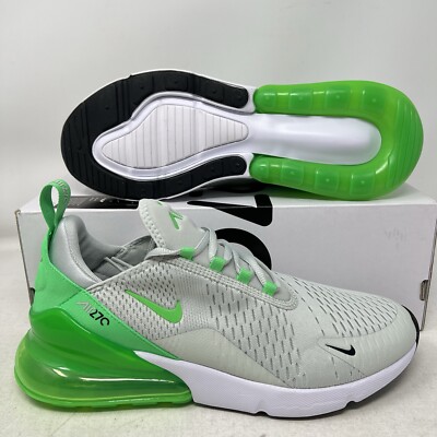 Nike Air Max 270 Light Silver Green Black Men's Sizes 10.5 Nike Air Max 270 Light Silver Green Black Men's Sizes 10.5