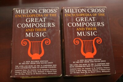 MILTON CROSS' Encyclopedia of the Great Composers & Music 2-Volume Book ...