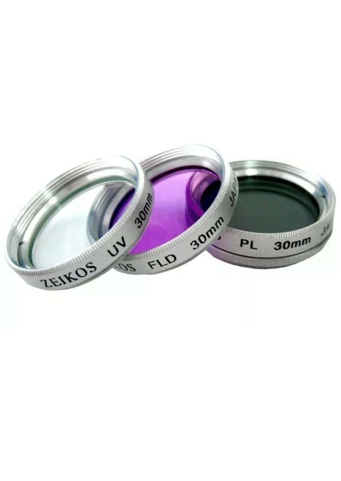 46mm 3PC Filter Kit UV FLD PL for Sony Handycam Camcorder HDR / DCR Series F-11 - Image 2 of 2
