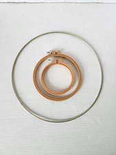 Lot Plastic Metal Embroidery Hoop Craft Needle Point Cross Stitch Thread  Knitti