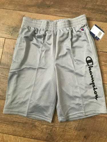 NEW Champion Boys' XL Vertical Script Mesh Shorts Concrete Grey XL Basketball - Picture 3 of 4
