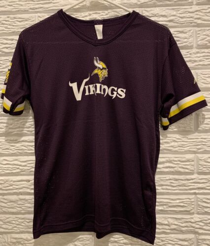Minnesota Vikings Jersey Shirt Franklin Brand, Women’s Size Large (Fits Like Med - Picture 1 of 10