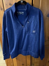 ARIAT TEK COLD SERIES MEN'S size S POLY FLEECE PULLOVER 1/4 ZIP JACKET