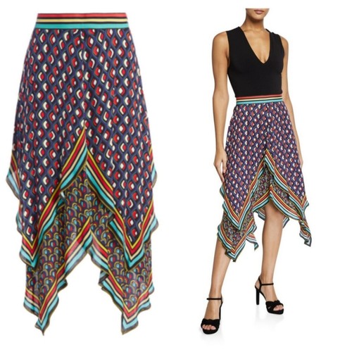 Alice + Olivia Maura Tiered Handkerchief Skirt Size 6 NWT $485 - 第 1/13 張圖片