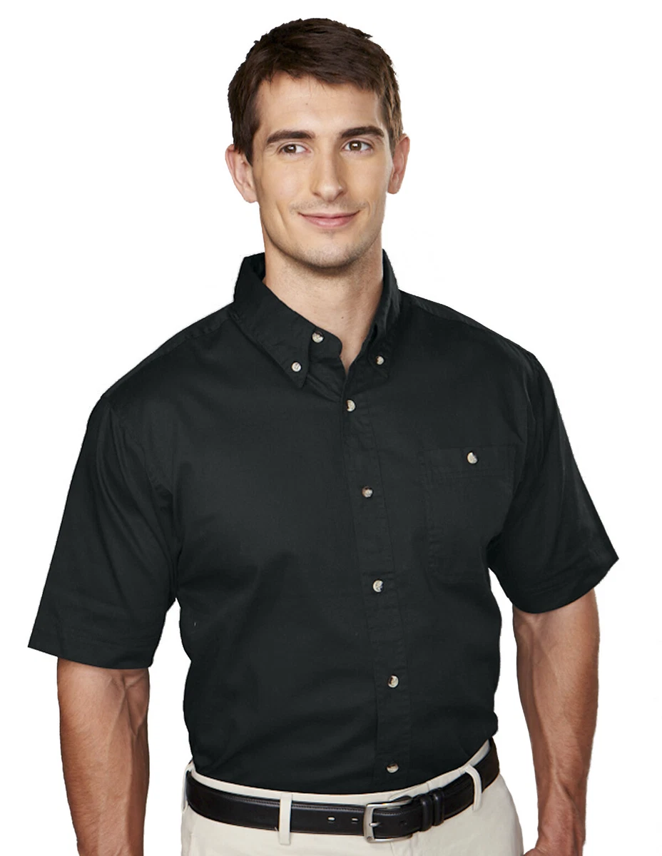 Tri Mountain Mens 6 oz. 100 Cotton Twill Short Sleeves Shirt 808 XS 6XL 6XT