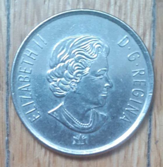 RARE MINT ERROR LONG TRIPLE EYE WRIKLE 25 CENT 1867-2017 CANADA