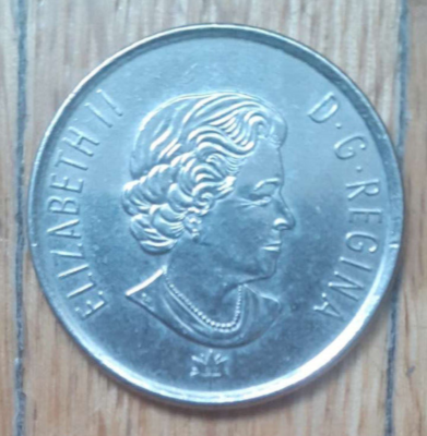 RARE MINT ERROR LONG TRIPLE EYE WRIKLE 25 CENT 1867-2017 CANADA