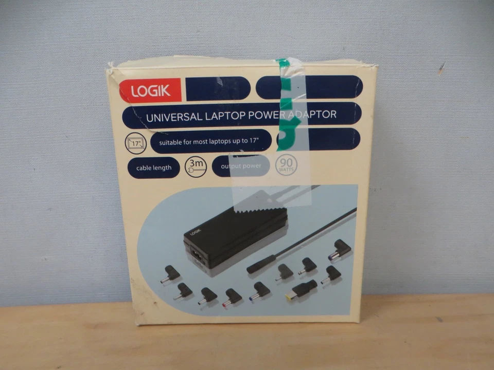 Adaptador de corriente para computadora portátil LOGIK UNIVERSAL LNP90W24 19V 4.74A 90W para HP Dell Lenovo Foto 2 de 4