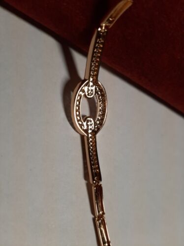 Luxus Armband Tennis Zirkonia Kristalle Gold 18K vergoldet Damen 18-19cm NEU - Bild 13 von 22