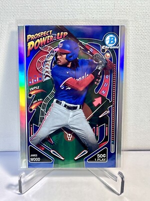 2024 James Wood Bowman Chrome Prospect Power Up #PP-14 Washington Nationals