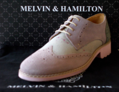Melvin & Hamilton Damen Schuhe Derby Ella10 Leder Wildleder Rose/White/Oxy Gr.39140 