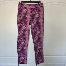 Vintage Betu Sport Paisley Floral Canvas Pants Hippie Festival Retro Pink 6