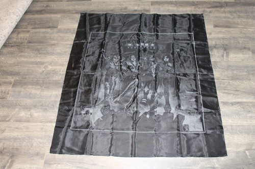 VTG 1989 KISS DESTROYER Black & White Nylon Tapestry Banner Flag 44" x 42" - Picture 7 of 7