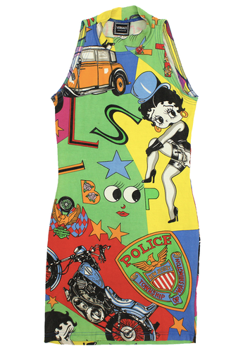 Abito VERSACE vintage fantasia multicolor Betty Boop Tg.S/M | eBay
