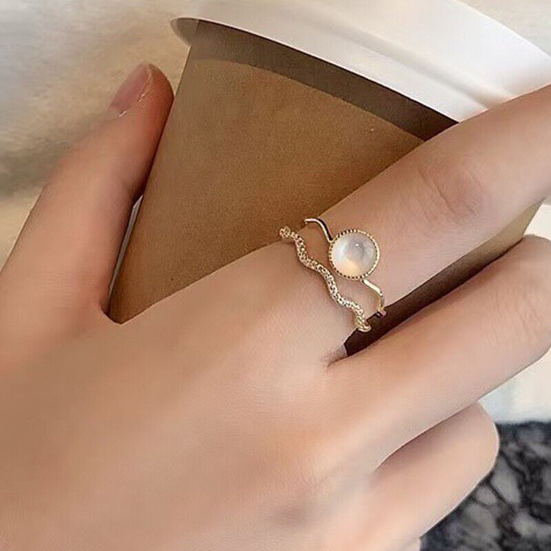 Louleur 925 Sterling Silver Octagon Abstract Figure Rings Gold Original  Design Elegant Funny Open Rings For Women Fine Jewelry - Rings - AliExpress