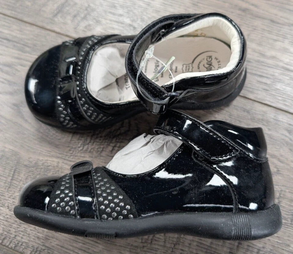 Baby Girl Clothes New Primigi Size 5.5 Nero Brixa Black Mary Jane Dress Shoes - Image 4 of 4