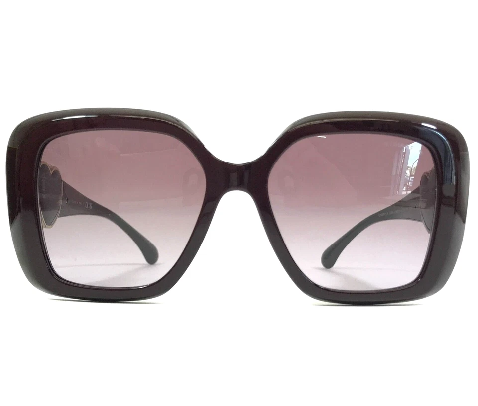 Gafas de sol Chanel 5518-A c.1461/S1 oro borgoña monturas de ajuste asiático con broche corazones Foto 3 de 4