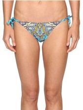 Trina Turk L29651 Womens Blue/Multi Corsica Side Tie Swim Bottom Size 4