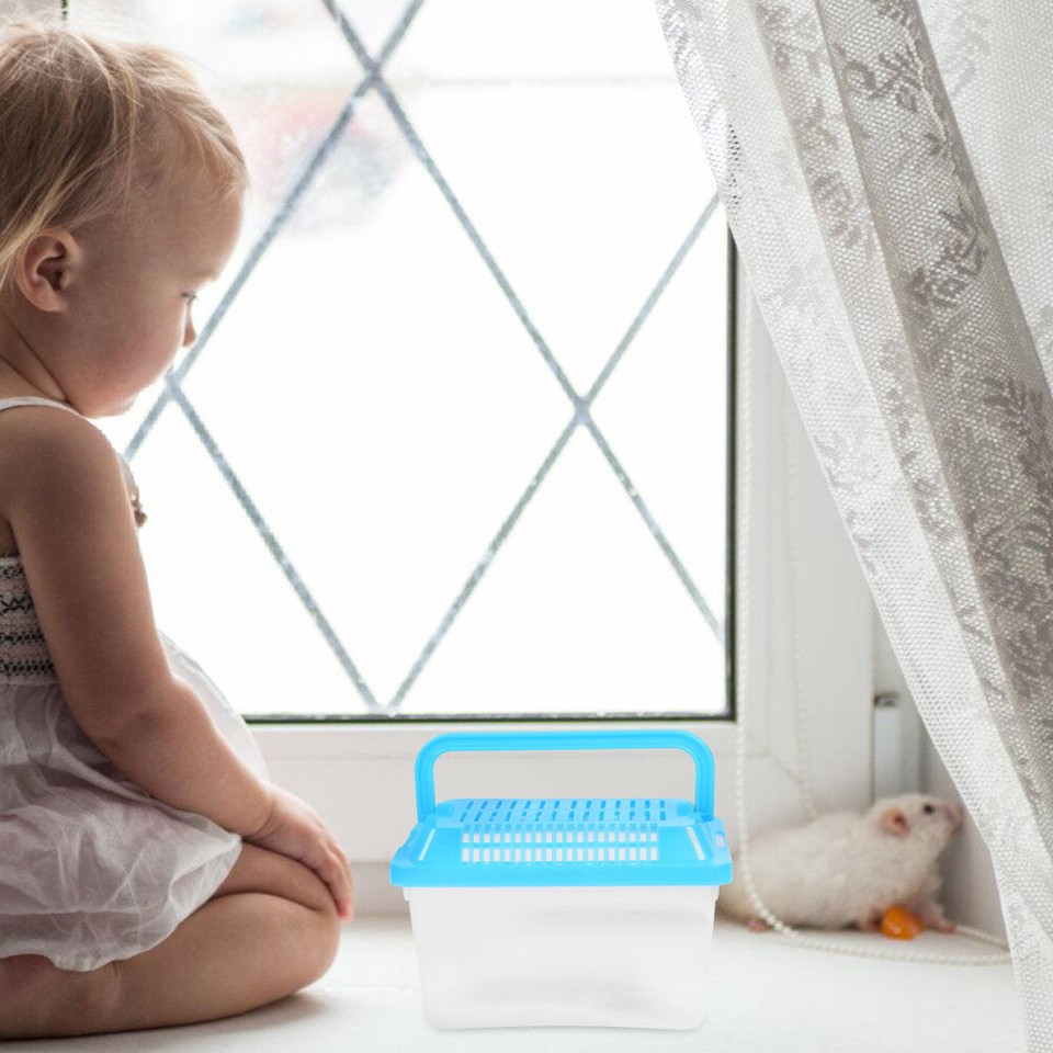 Small Plastic Reptile Terrarium Fish Tank for Travel Critter Turtle