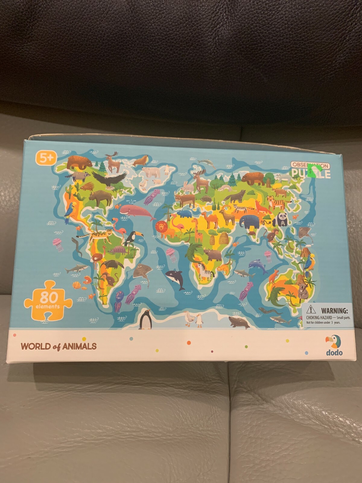 World Animals jigsaw Puzzle Game, 80 Pc age 5+