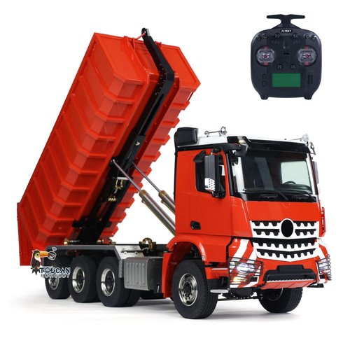 1/14 RC Hydraulic Metal Dumper 8x8 Roll Off Dump Truck 3363 Rear Axle Steering - Picture 5 of 12