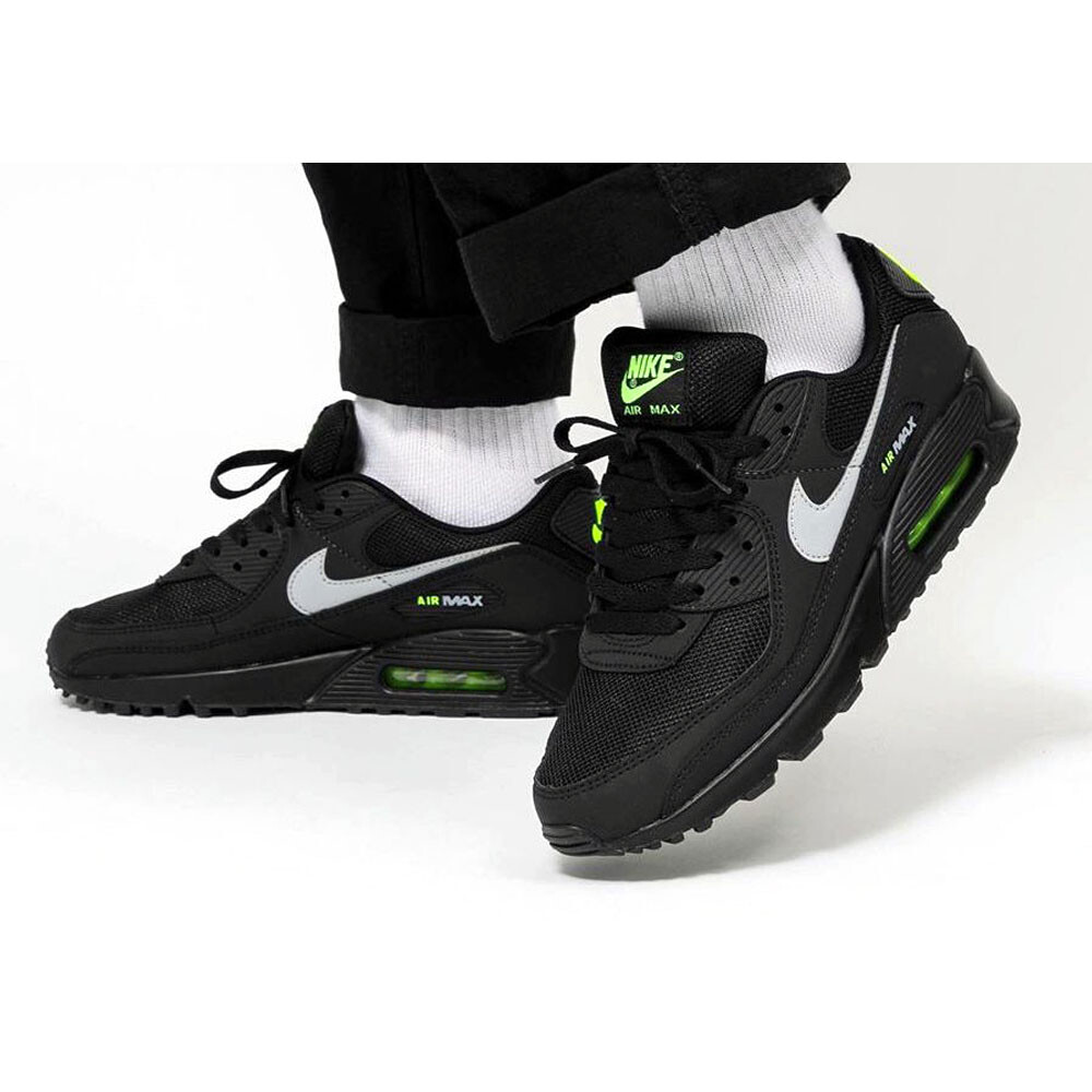 Nike Air Max 90 Black Volt Light Smoke Grey scarpe uomo CV1634-001 nero 41  42 43