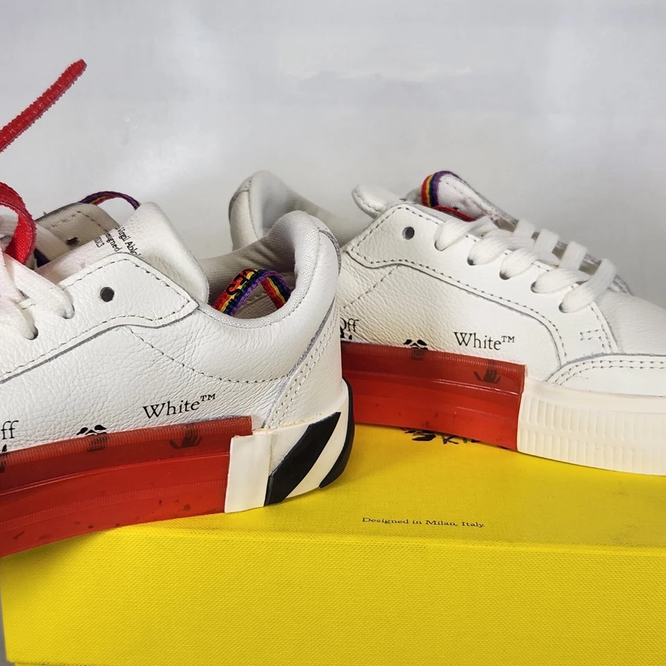 Talla 12 Niños Pequeños (EU 29) - Cuero Vulcanizado Off-White con Cordones - Blanco Negro Foto 3 de 4