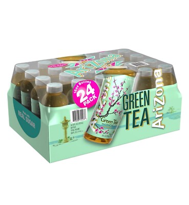 AriZona Green Tea with Ginseng and Honey 16 fl oz. bottle 24 pk. ~ FREE SHIPPING