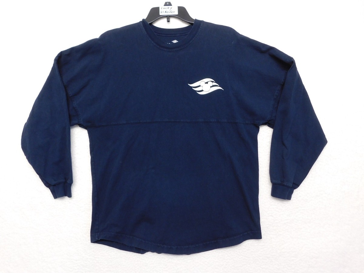Disney Cruise Line Spirit Jersey Long Sleeve Shirt Mens Small Navy