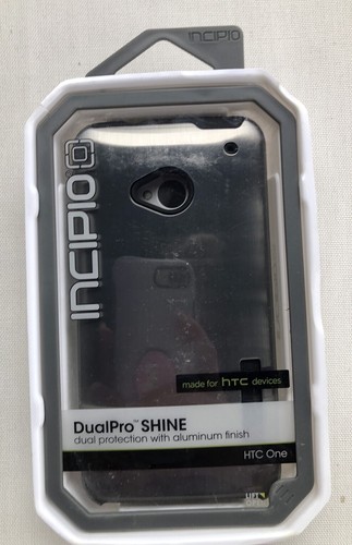 Funda de aluminio plateada brillante Incipio DualPro para teléfonos celulares HTC One NUEVA en caja - Imagen 3 de 4