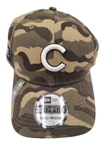 New Era Camo Chicago Cubs Armed Forces Day 39Thirty Stretch Hat Small/Medium New