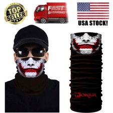Men Women Skull Half Face Mask Bandana Balaclava Neck Gaiter UV Protection Scarf