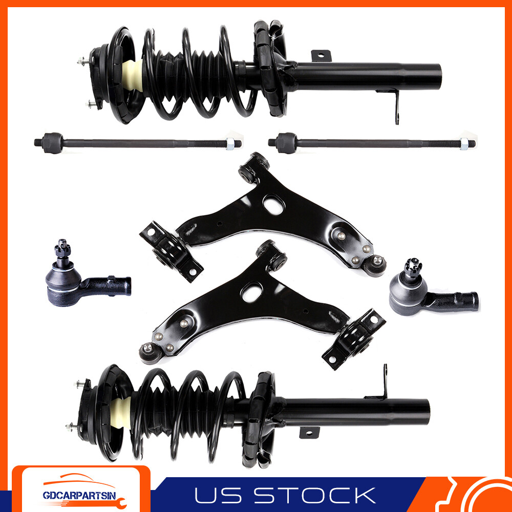 2000-2004 Ford Focus Front Struts with Coil Spring & Control Arm Tie Rod  