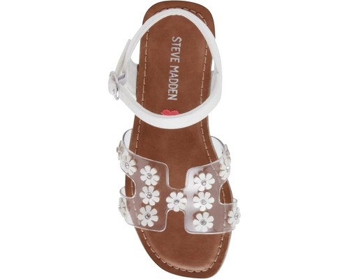 Steve Madden Haydin Sandals Girls US 1 White Square Toe Ankle Strap ZPO2472 - 第 10/12 張圖片