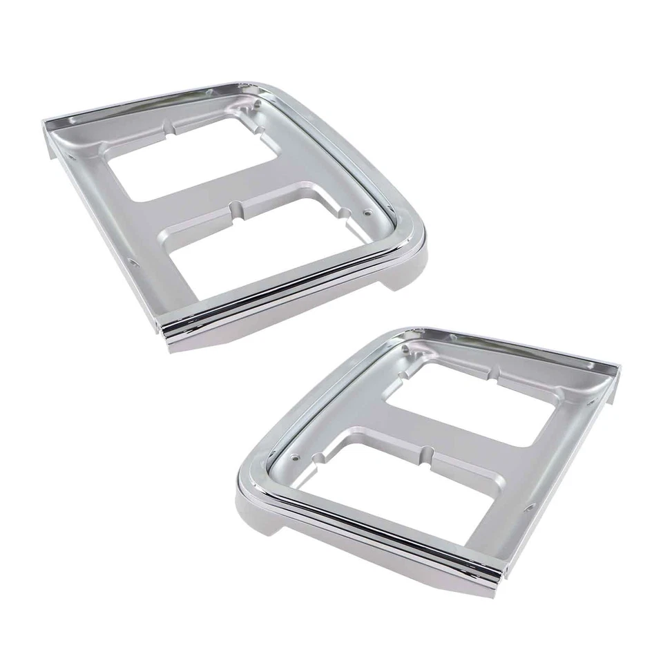 Set Of 2 Chrome Headlight Trim Bezel Dual Type Fits 1985-1991 GMC Chevrolet Van - Image 4 of 4