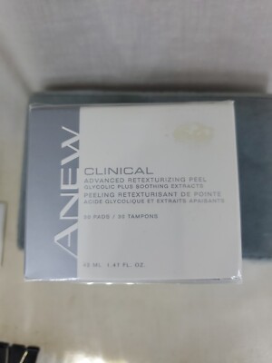 NEW Avon ANEW Clinical Advanced Retexturizing ANTI-AGING Face Skin Peel 30 Pads