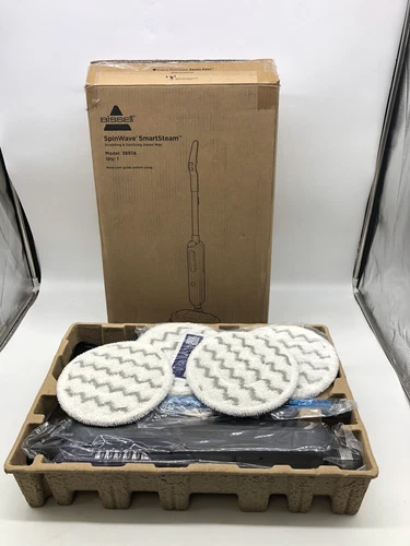 SpinWave SmartSteam Scrubbing & Sanitizing Steam Mop w/ Rotating Mop Pads 3897A
