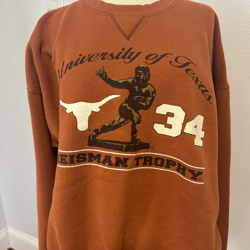 Sudadera De Colección M J Soffe Adultos XL Texas Longhorns College Heisman Trofeo Foto 2 de 4