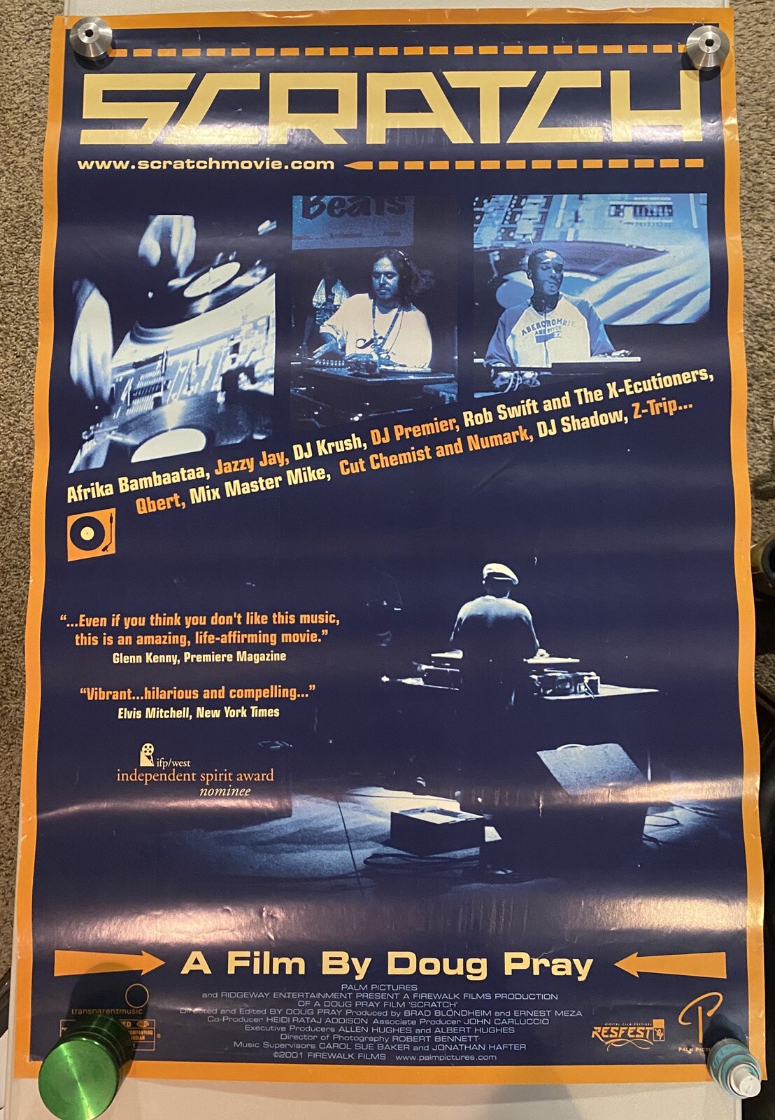 Original 2001 SCRATCH Movie Poster 24x36 DJ Turntablist Doug Pray | eBay