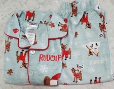 Rudolph The Red-Nosed Reindeer Size 2T Toddler Pajamas Girl Boy 2pcs PreOwned 